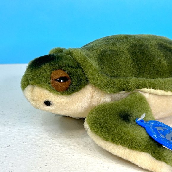 Vintage SeaWorld Conservation Education Sea Turtle 8" Plush Stuffed Animal Toy - Picture 7 of 9
